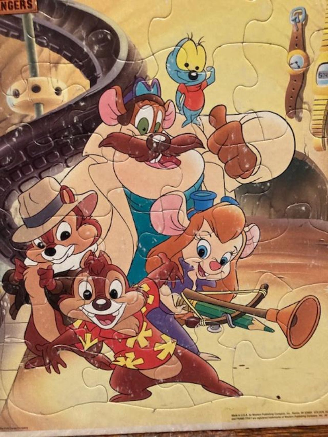 Disney Afternoon 1990 Chip 'n Dale Rescue Rangers LARGE 14.5