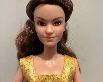 Disney Beauty and The Beast 11" Belle Doll Live Action Movie Hasbro 2017 Golden Ball Gown Emma Watson Enchanted Fantasy Animation Classic