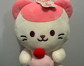 Anirollz Kittiroll Seated w/Cupcake Large 12" Plush w/Tag Kawaii Pink Kitty Cat Soft Squishy Cute Kitten Sweet Cake Otaku Stuffed Animal