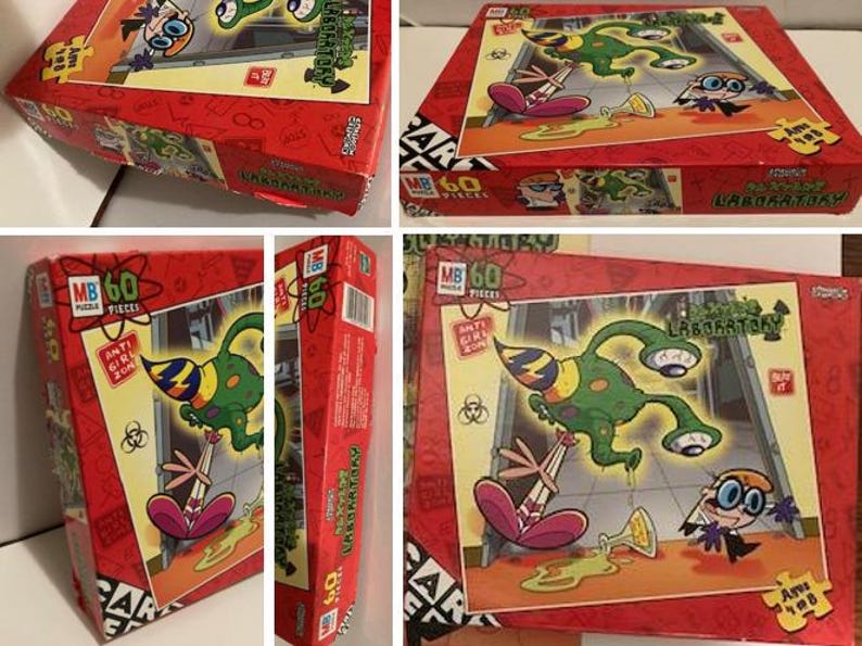 Dexter's Laboratory Cartoon Network MB 2000 Jigsaw Puzzle Complete 60 ...