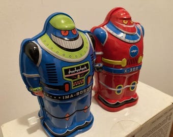 Rare Vintage Billiken Tetsujin 28 Mechanical Osaka Tin Toy