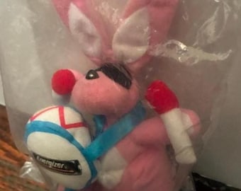 Energizer Bunny 1997 Vintage 7" Beanbag Plush New Sealed 90's Battery Ad Rabbit Mascot Advertising Icon Beanie Promotion Premium Mail Promo