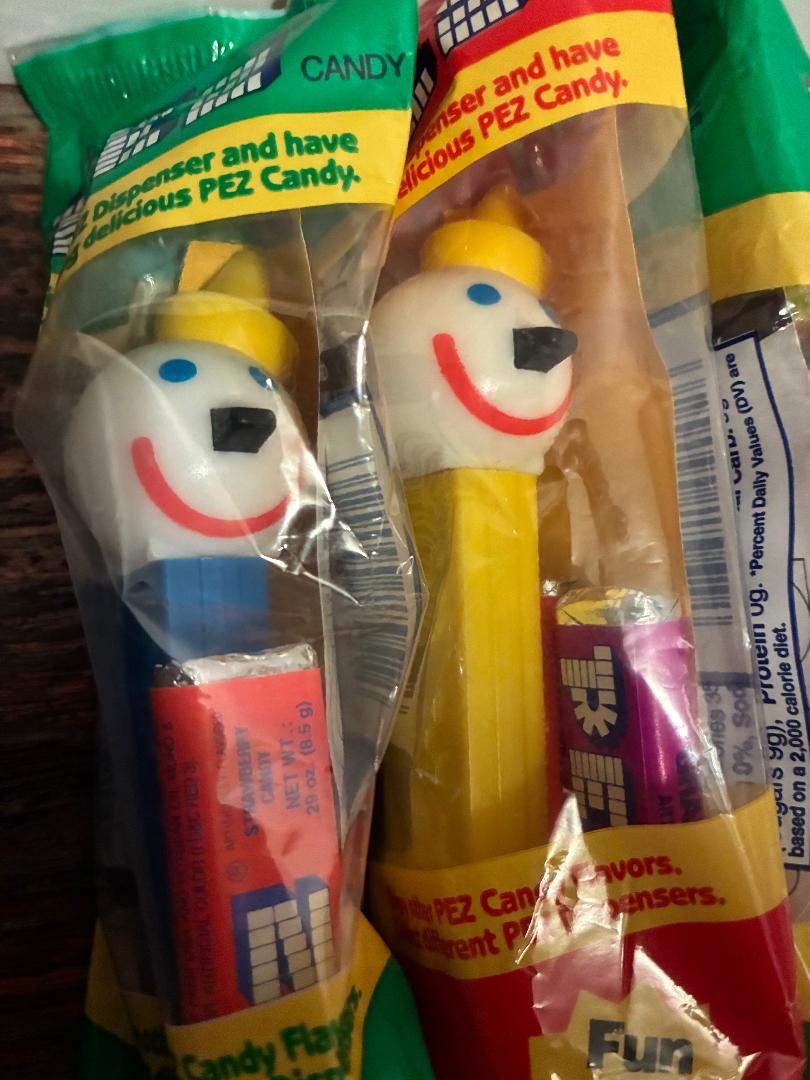 OLD PEZ 60s packaging Shooter ヴィンテージ　ペッツ PEZ 1999 Jack in the Box Vintage 90's Fast Food Promo Sealed MIP