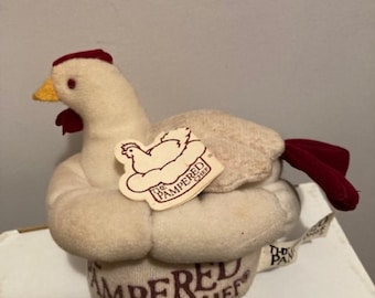 Pampered Chef Hen Mascot Beanbag Plush w/Tag 1998 Consultant Exclusive Reward Top Kitchen Chicken Vintage 90's Limited Edition Beanie Baby
