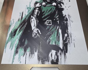 Dr. Doom Poster Size 24"x30" Hueforge 3D Textured Wall Fan Art