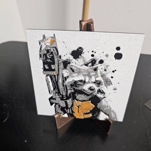 Rocket Racoon(Rabbit) Hueforge 3D print