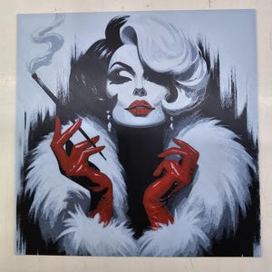 Cruella DeVille, 101 Dálmatas 3D Hueforge Art