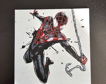 Illustrations 3D Spiderman Hueforge de Miles Morales