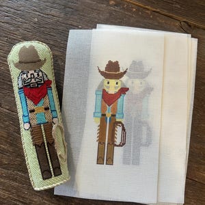 Cowboy Nutcracker - handpainted