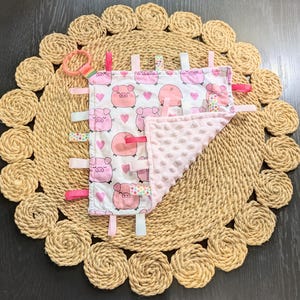Handmade Sensory "Taggie-Raggie" ribbon comfort cloth (30cm) - assorted designs