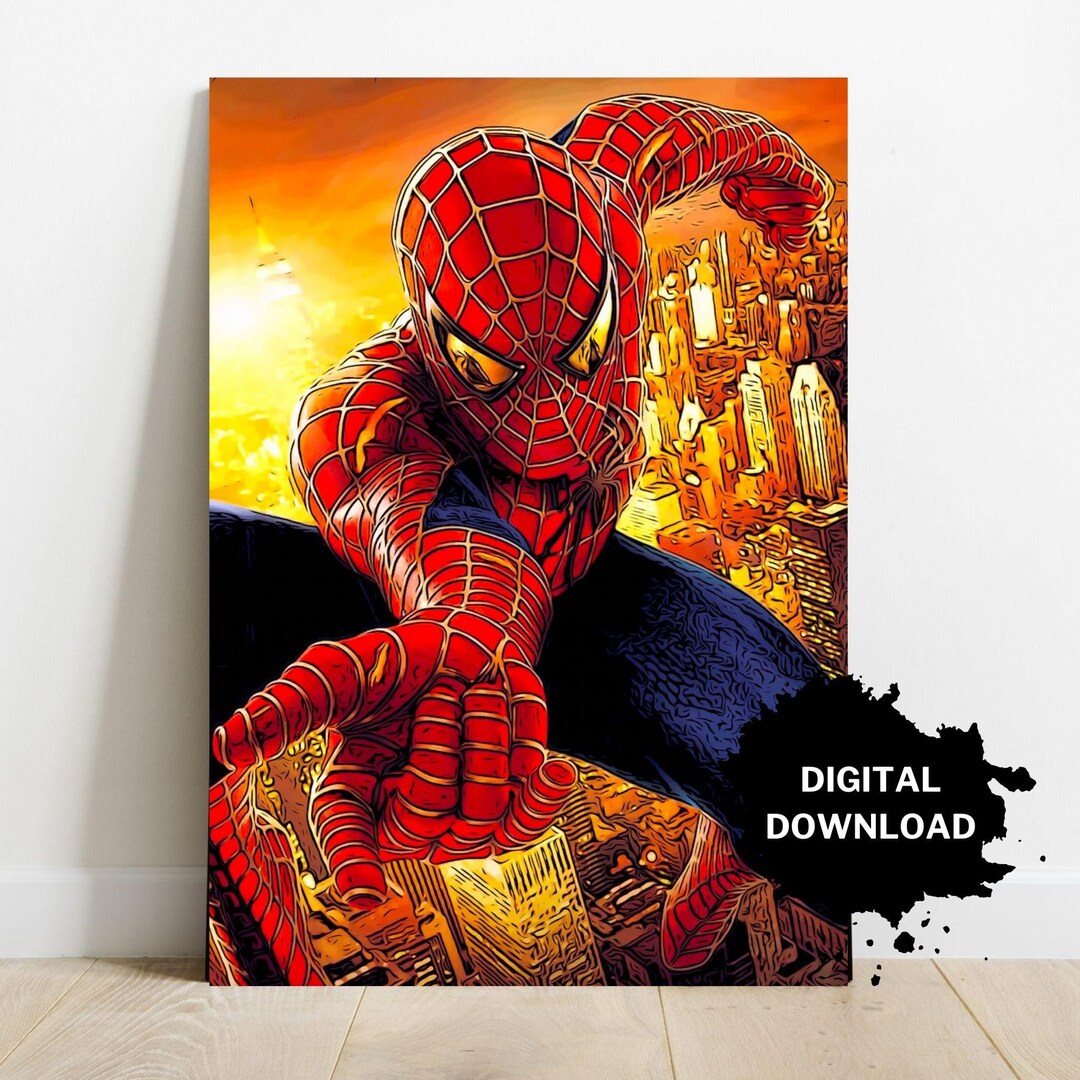 Spiderman Poster, the Amazing Spiderman Digital Poster, Printable Wall ...
