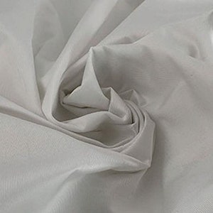 White Soft Polyester Twill Duchess Fabric 140cm Wide Italian Quality
