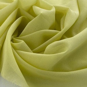 Yellow Silk Georgette Fabric: Sheer Italian Designer Material