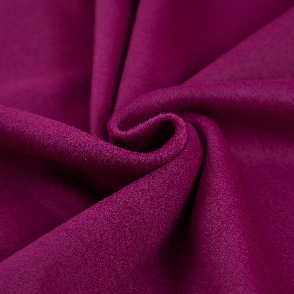 VIOLET VIRGIN WOOL and Cashmere Fabric, Soft Coat Material, High-Quality Deadstock from Italy, 90% Virgin Wool - Ideal for Jackets and Coats
