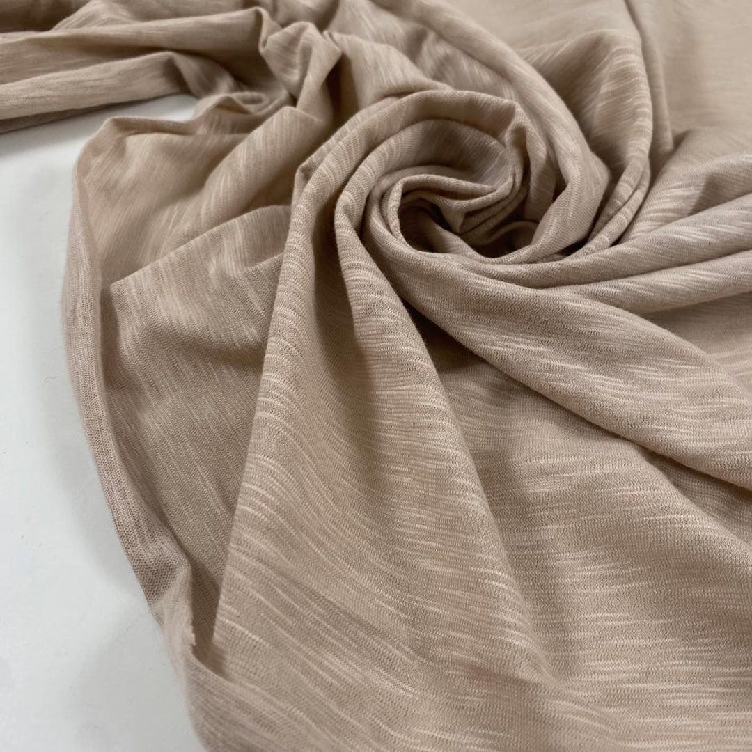 Shell Pink Cotton Jersey Fabric 180cm Wide Soft Flowy Cloth