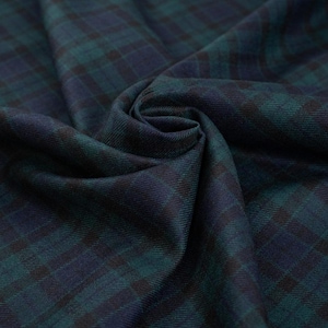 Plaid de montre NOIR, TISSU TARTAN, Tissu invendu, Tissu de laine, Tissu luxueux à carreaux tartan - Laine de montre noire pour projets de mode