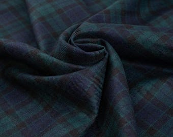 Tela escocesa negra, TELA TARTÁN, Tela de stock muerto, Tela de lana, Tela escocesa de lujo - Tela escocesa negra para proyectos de moda