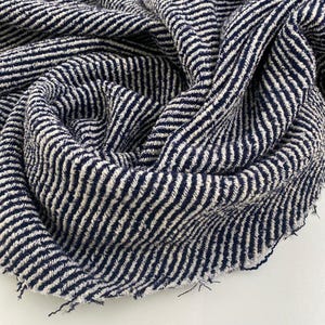 VISCOSE and COTTON TWEED Blend Fabric - Italian Deadstock - High Quality Sustainable Fabric for Coats, Jackets, Suits and Upholstery