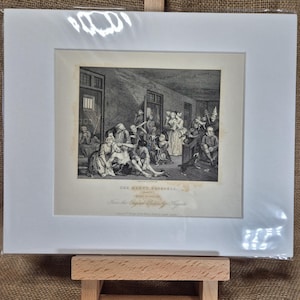 Antique print of The Rake&#39;s Progress by W. Hogarth