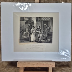 Antique print of The Harlot&#39;s Progress by W. Hogarth