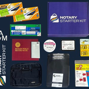 Mobile Notary Starter Kit | Go Bag with Record Book & Supplies