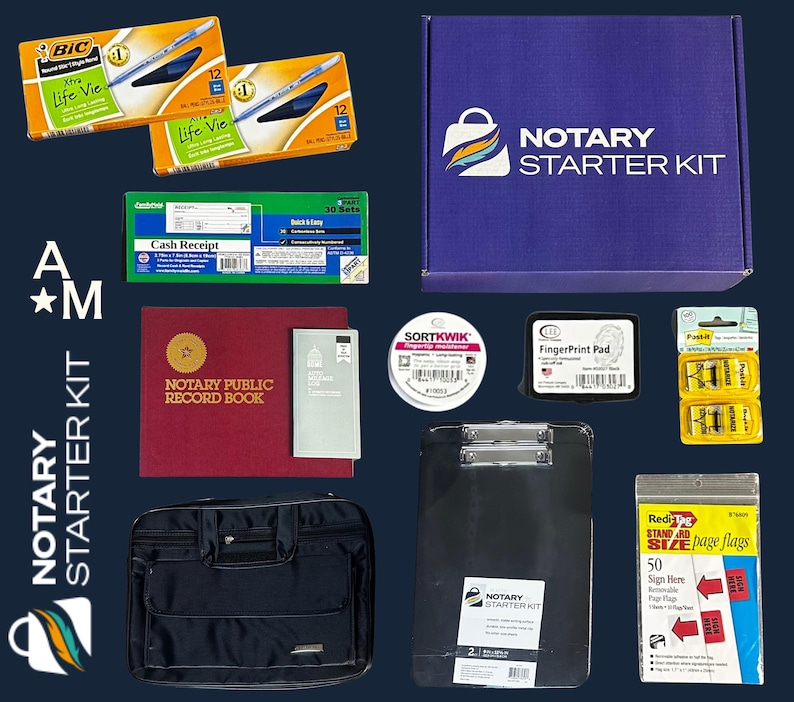 Mobile Notary Starter Bag With Record Book & Supplies | Signing Agent ...