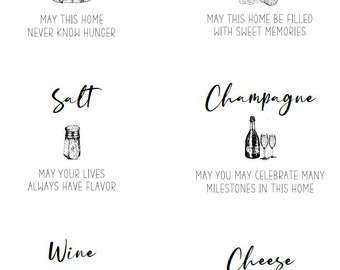 Housewarming Gift Basket Tags