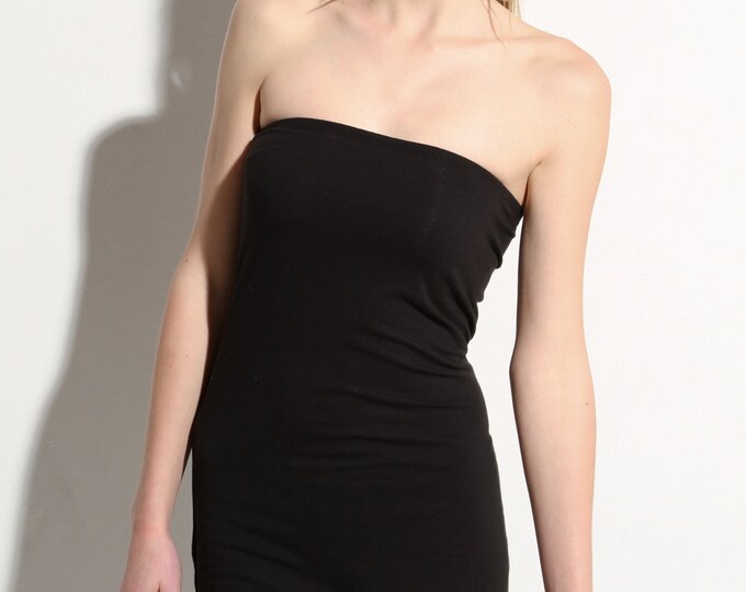 Tube Top Strapless Womens Premium Stretchy Black Layering Bandeau ...