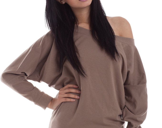 Dolman off the Shoulder Sweater Sweatshirt Oversize Womens - Etsy