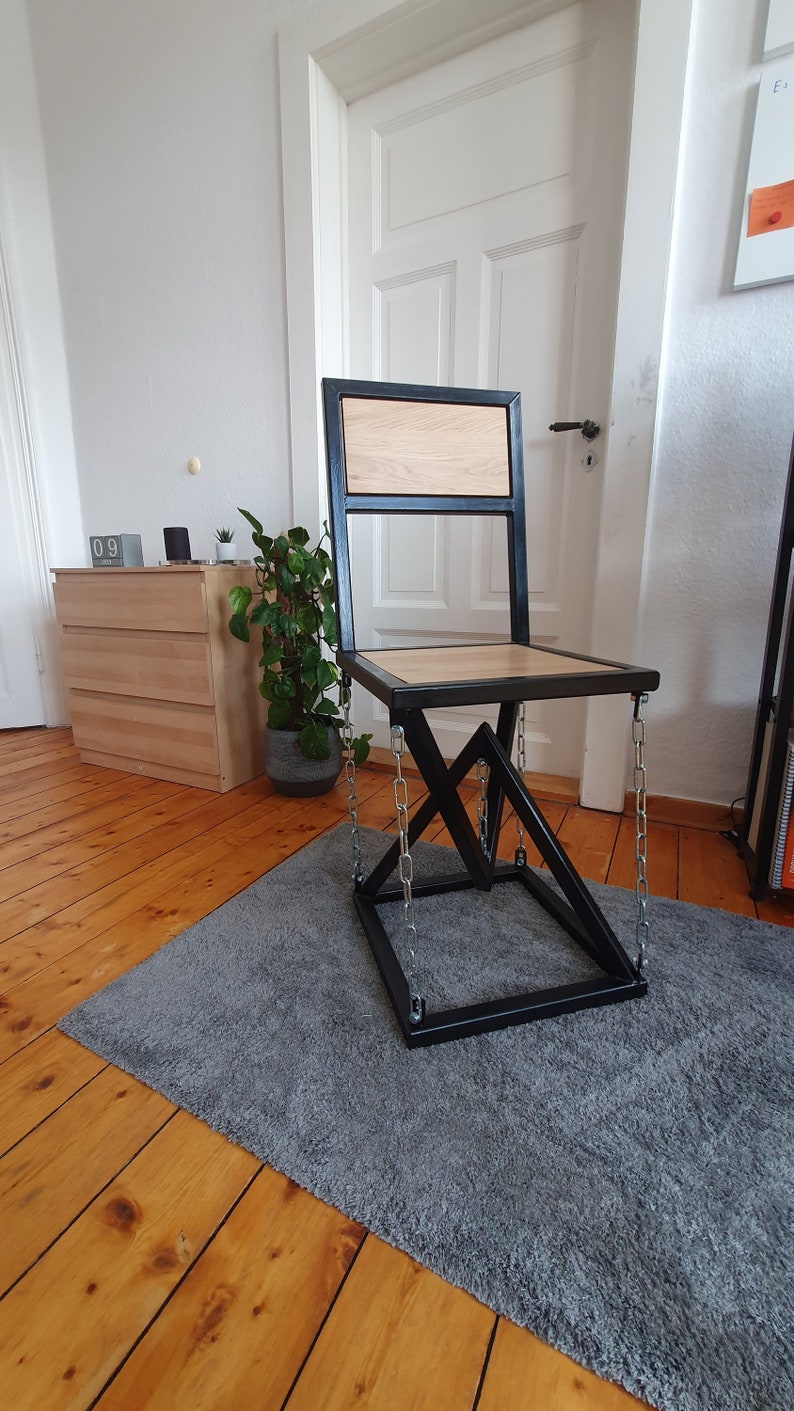 Floating Chain Chair Oak Etsy Australia