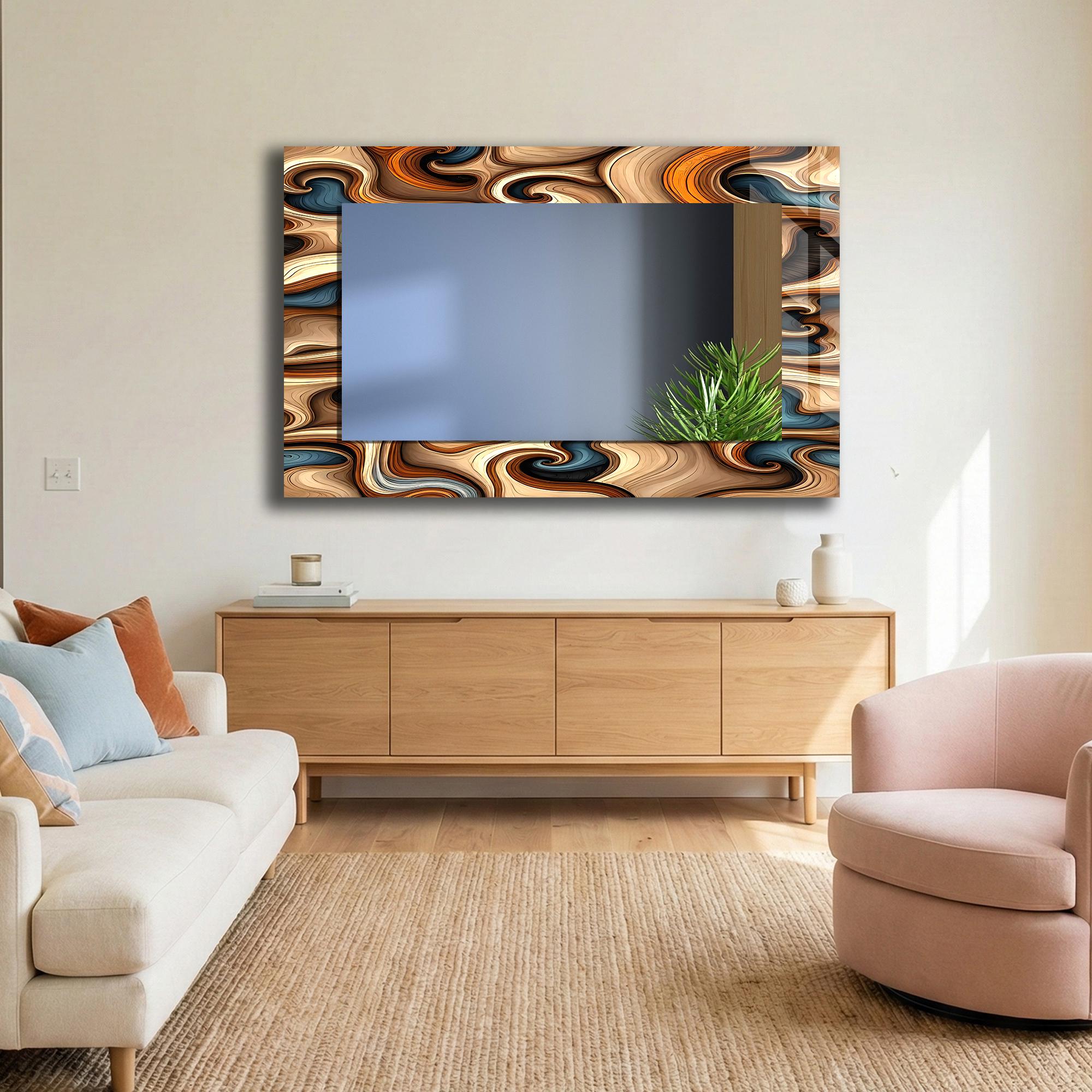 Abstract Theme Large Full Length Wall Mirror: Tempered Glass, Entryway ...