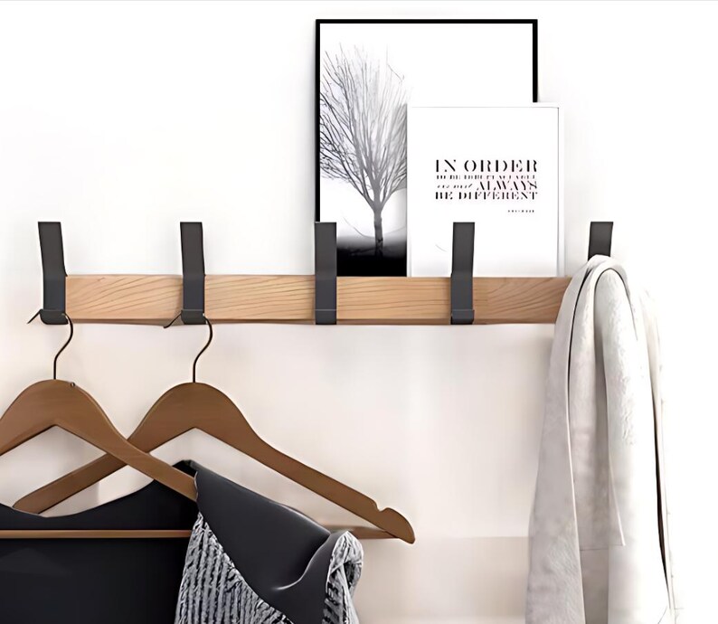 thumbnail interactive-video image 1 of 5-Pack Mini Metal Wall Mount Hooks - Zinc Alloy Coat Hangers For Clothes Hats Robes 1 of 5