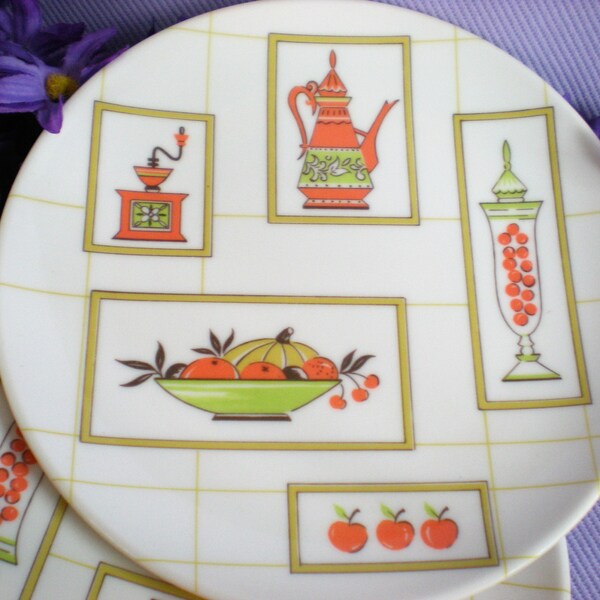 Melmac Dinnerware, Melamine Dishes, Snack Plates, Lunch Plates, Dining and Serving, Kitchen, Vintage Dishes