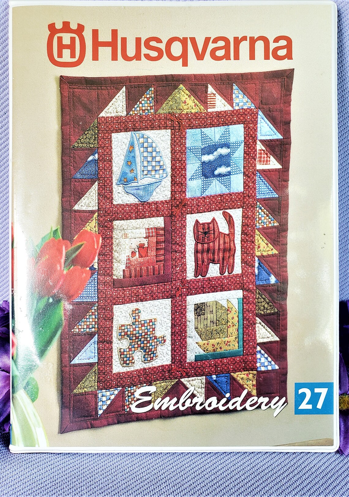 Husqvarna embroidery 27 flower patterns home decor  etsy