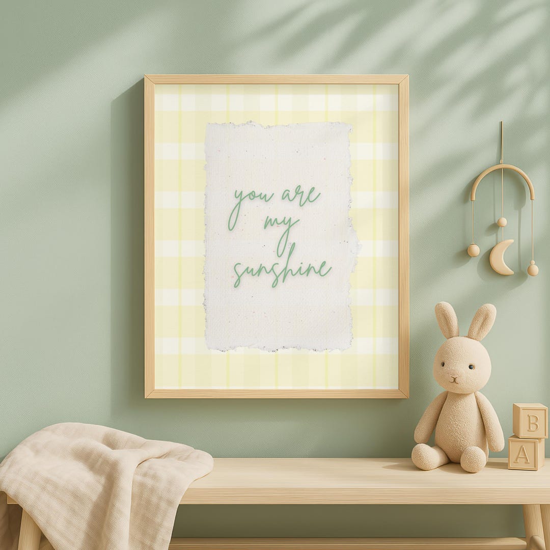 You Are My Sunshine, Nursery Wall Art, Baby Shower Gift, Digital ...
