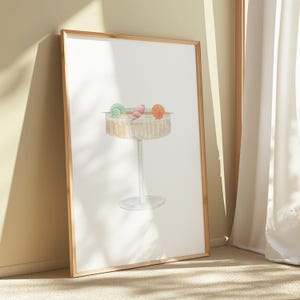 Beachy Cocktail Art, Seashell Wall Art, Coastal Cowgirl, Trendy Wall Art, Martini Print, Digital Download, Printable Art