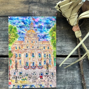 Savannah City Hall Postkarte Druck