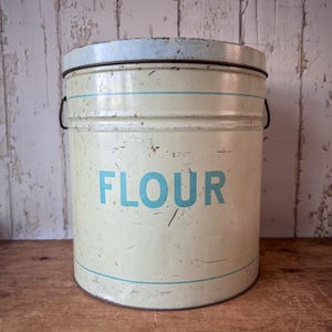 Vintage Metal Flour Canister