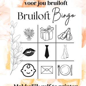 Bingo de boda imprimible – Juego de 30 cartones (PDF y PNG) | Juego de bingo de boda para invitados | Actividad para el día de la boda | Juego interactivo para bodas