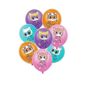 8 Stück Set von Cute Cartoon Cat Hero Ballons BQ120
