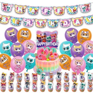 43 Pcs set of Cute Cartoon Cat Hero Party Pack PS04