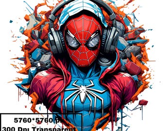 Spiderman Splash and Watercolor Png Sublimation, Superhero Movie Png, Superhero Watercolor Design Png, Tshirt Design Png