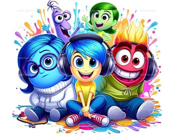 Inside Out Character Digital Download,Inside out Png file Inside Out Back To School Png Bundle, Inside out character png,Cartoon Friends Png