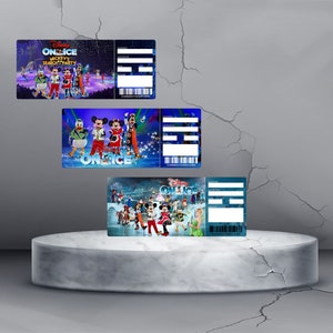 Printable DISNEY ON-ICE Show Surprise Trip Reveal Tickets. Editable ...