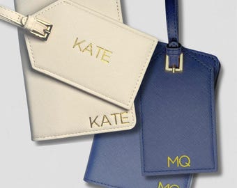 Personalized Passport Cover & Luggage Tag Set Travel Accessories Gift Travel Ideas Holiday Gift Wedding Favors