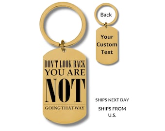 Personalized Inspirational Keychain: Engraved Affirmation, Stainless Steel