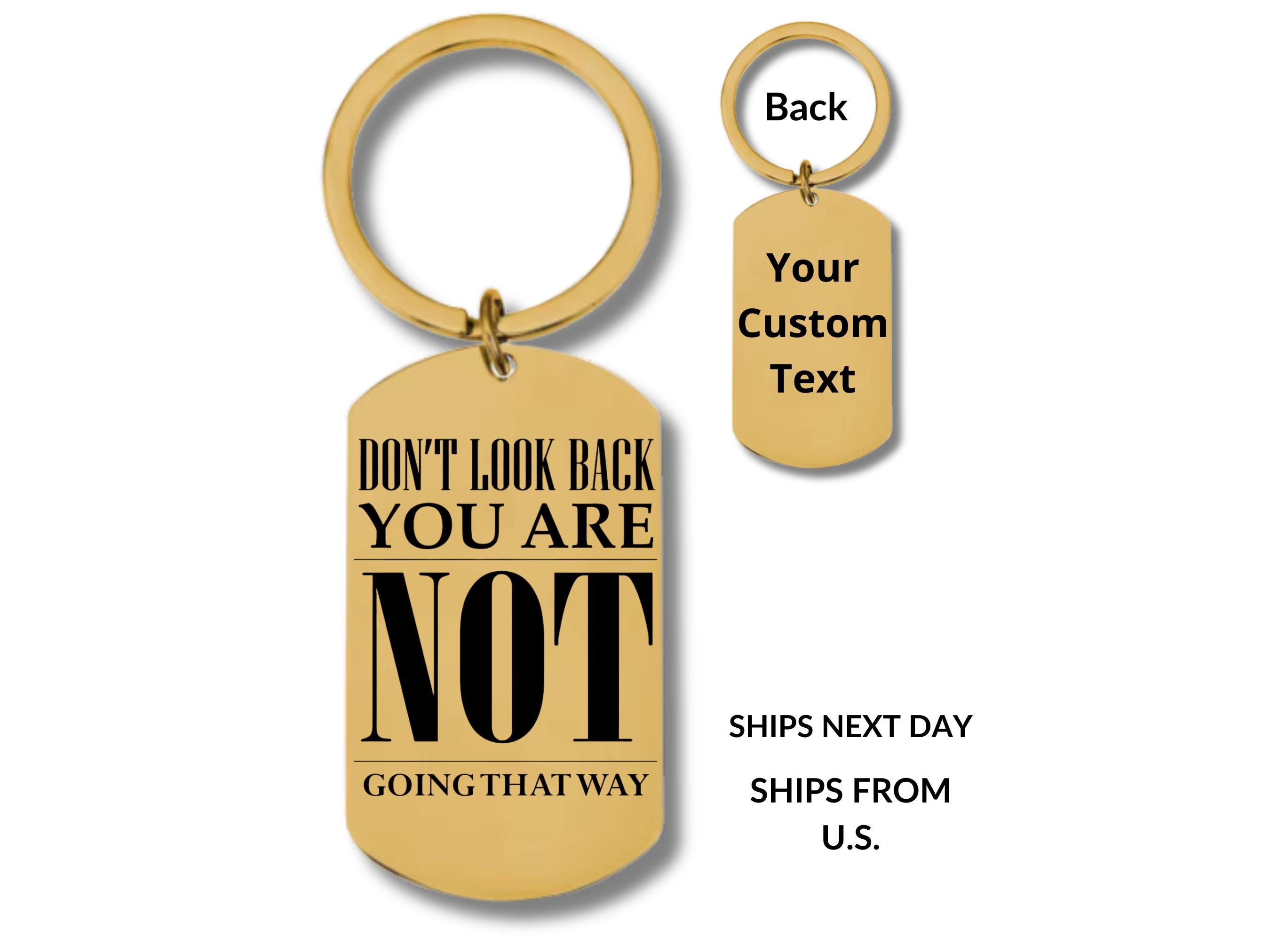 Personalized Inspirational Keychain: Engraved Affirmation, Stainless Steel