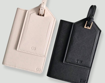 Personalized Passport Cover and Luggage Tag Custom Passport Holder Travel Accessories Gift Travel Ideas Holiday Gift Wedding Ideas
