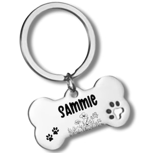 Dog Tag, Dog ID Tag, Dog Name Tag, Custom Dog Tag, Engraved Dog Tag, Dog Tag Personalized, Black Dog Tag Personalized for Dogs, Bone Dog Tag