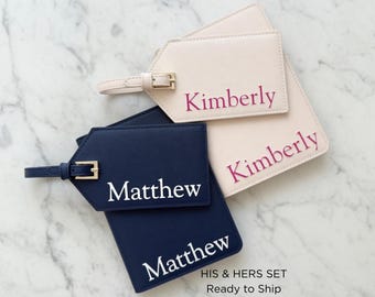 Funda de pasaporte y etiqueta de equipaje personalizadas, recuerdo de boda, regalo de viaje, portapasaportes personalizado, propuesta de padrinos de boda, accesorios de viaje